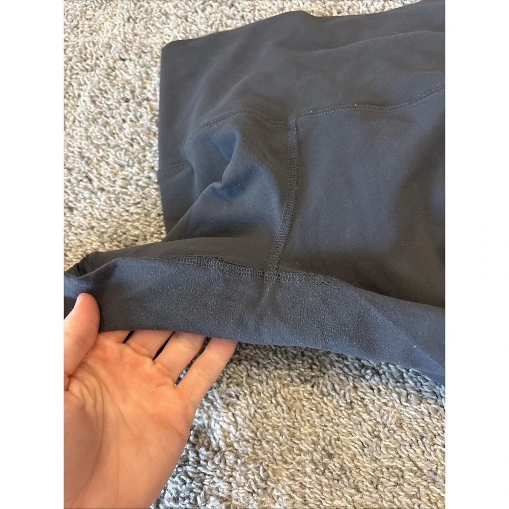 Alo Yoga Moto Leggings Womens Size Small High-Waist High Waisted Stretch Gray
